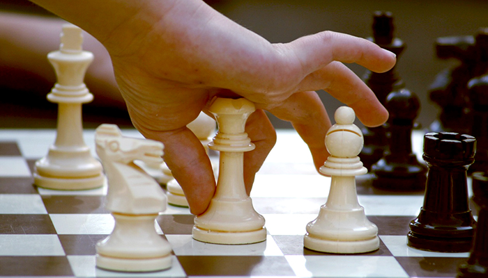 close shot of chess board
