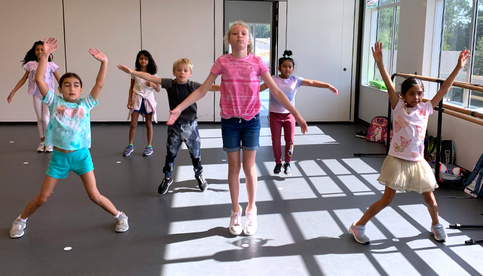 kids dancing in studio