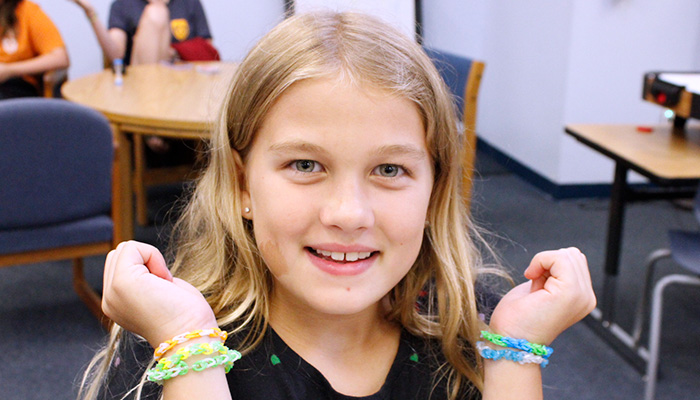 girl with bracelets