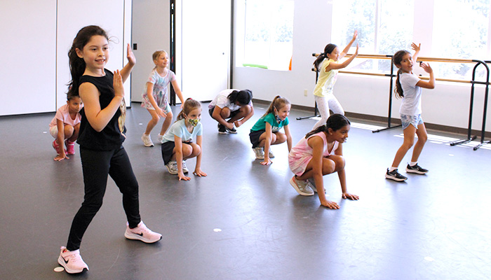 students performing hip hop dance