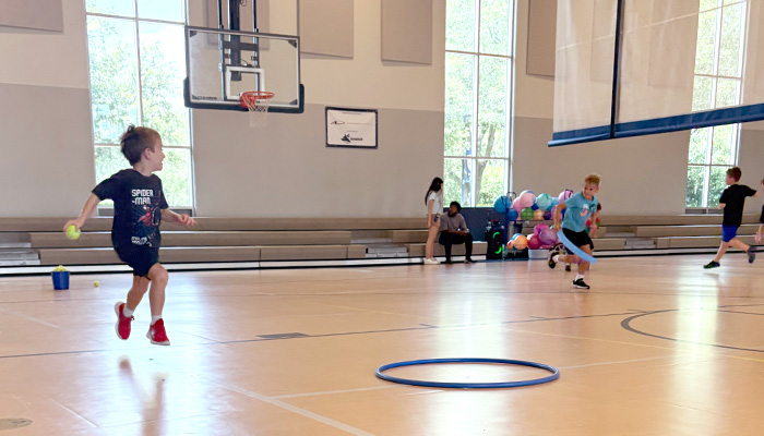 kids playing in gym