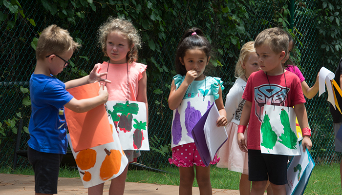 kids acting outdoors